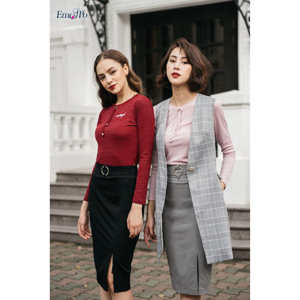 Áo khoác sát nách cổ 2 ve Emspo AGS0064