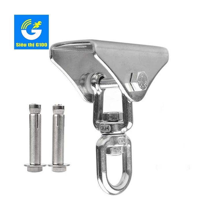 Bộ móc treo xoay yoga treo xích đu inox