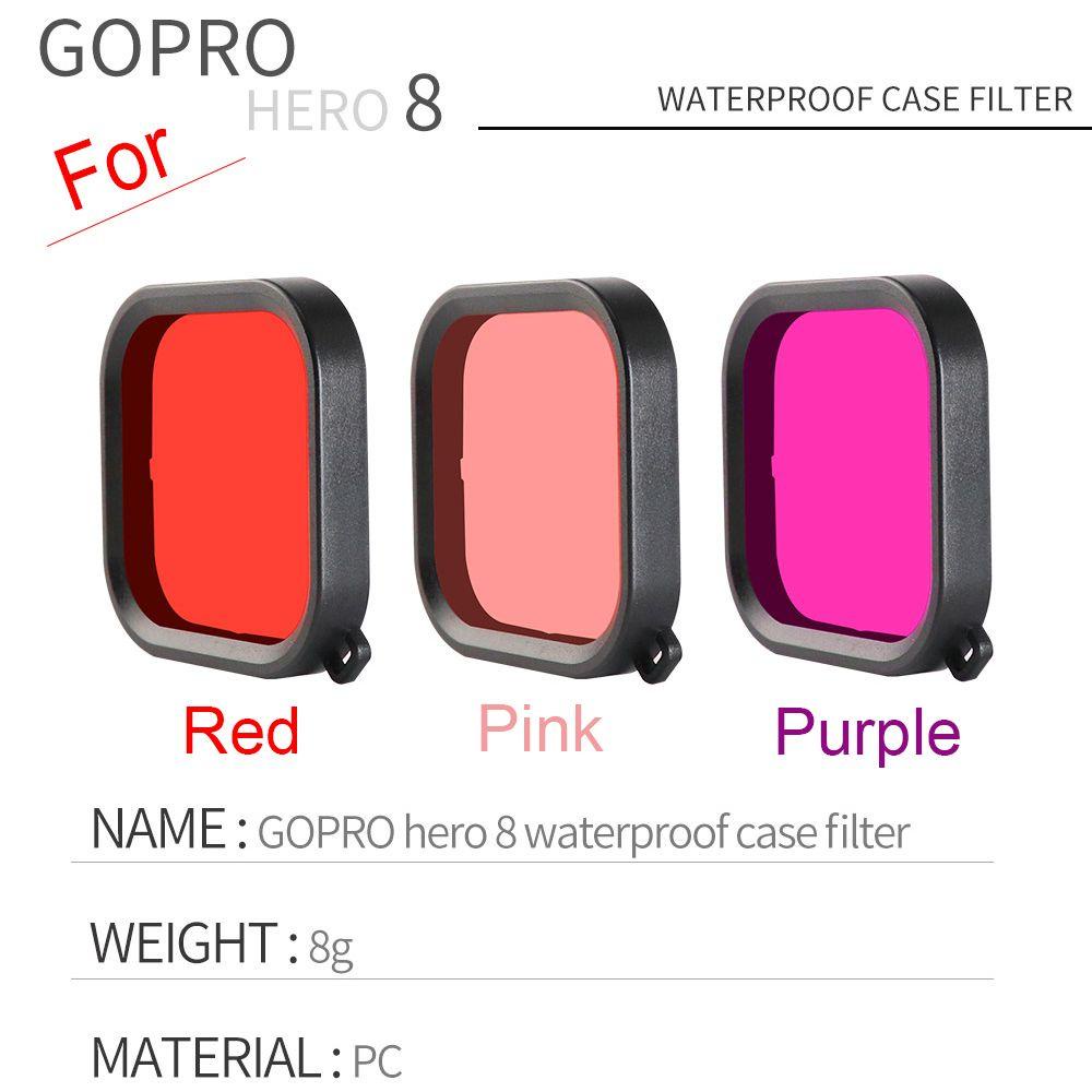 MAG Bộ Lọc Màu Sắc Phản Quang Ngăn Chặn Ánh Sáng Đỏ Hồng Tím Dành Cho GoPro HERO 8