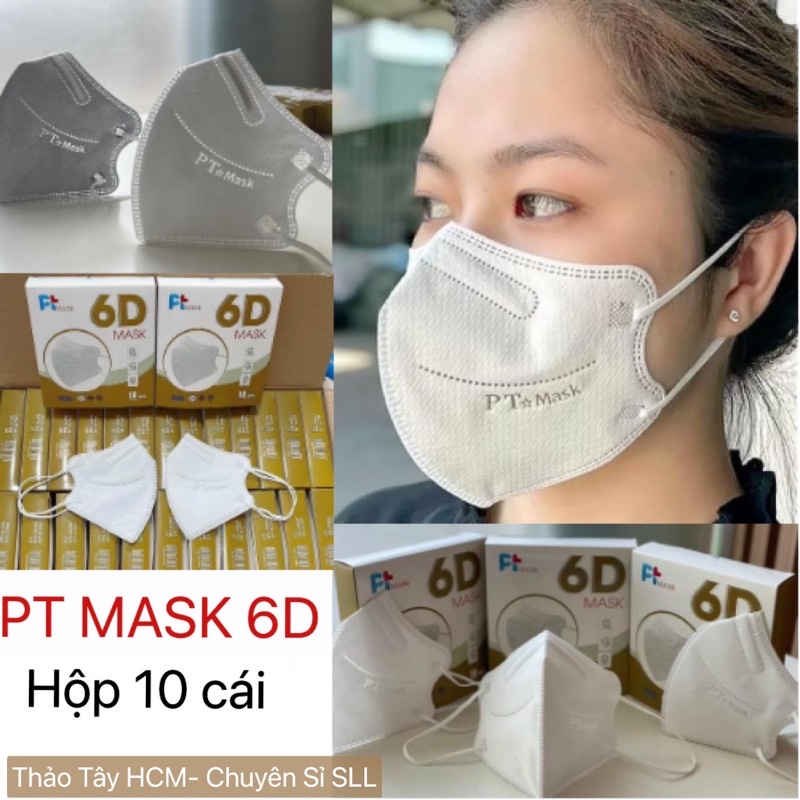 [Giao Hoả Tốc HCM] Khẩu Trang 6D MASK Mẫu Mới Hàng Công Ty Phương Tuyến, Hộp 10 Cái Dành Cho Người Lớn