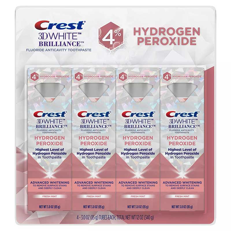 Kem đánh răng Crest 3D White Brilliance Hydrogen Peroxide, 85g