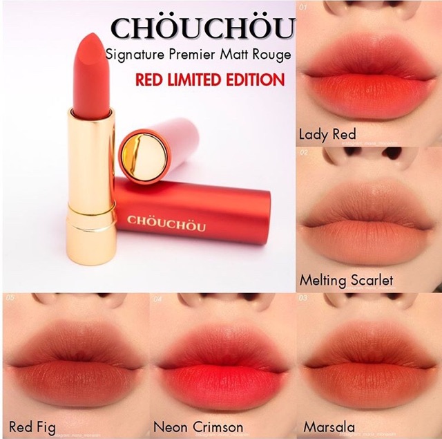 Son Thỏi Chou Chou Signature Premier Matt Rouge Red Limited Edition