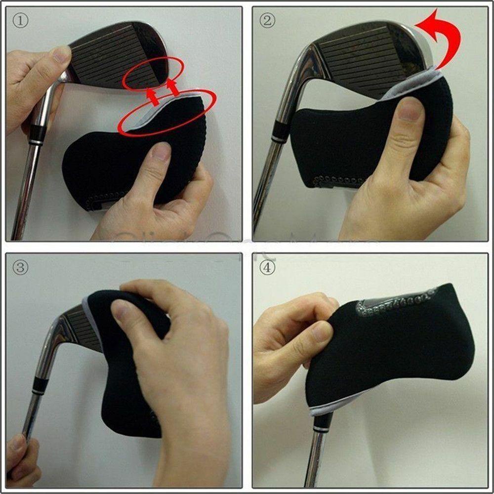 Set 10 Vỏ Bọc Đầu Gậy Đánh Golf Bằng Cao Su Tổng Hợp Cao Cấp