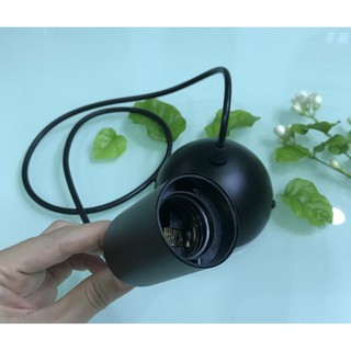 Bộ dây đui đèn thả 1 mét đen đui E27