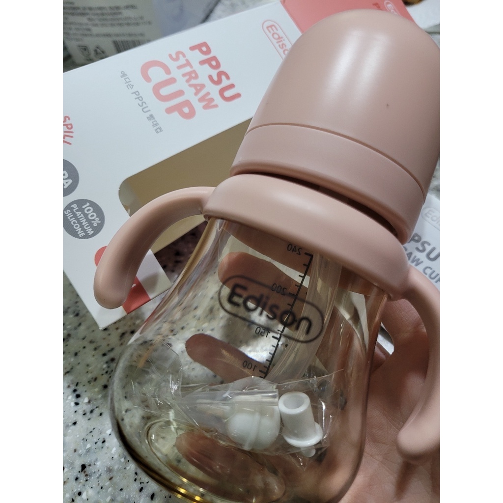 Bình tập uống nước PPSU Edison Hàn Quốc 240ml