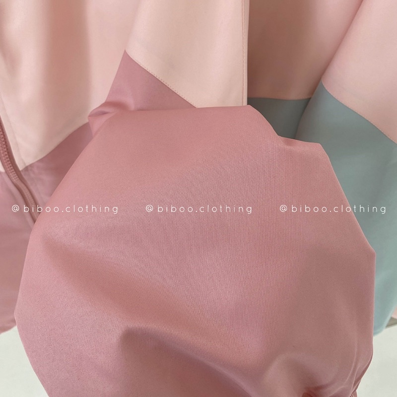 BIBOO - Áo khoác dù 2-COLOR DAILY JACKET phối 2 màu form rộng xinh xắn
