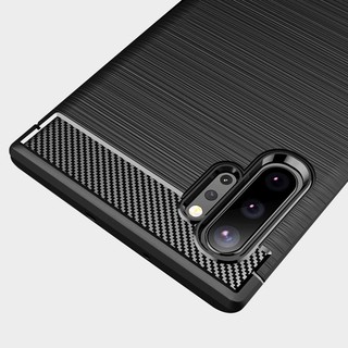For Samsung Galaxy Note 10 Plus 10+ Brushed style Carbon Fiber Texture Shell TPU Mobile Phone Case