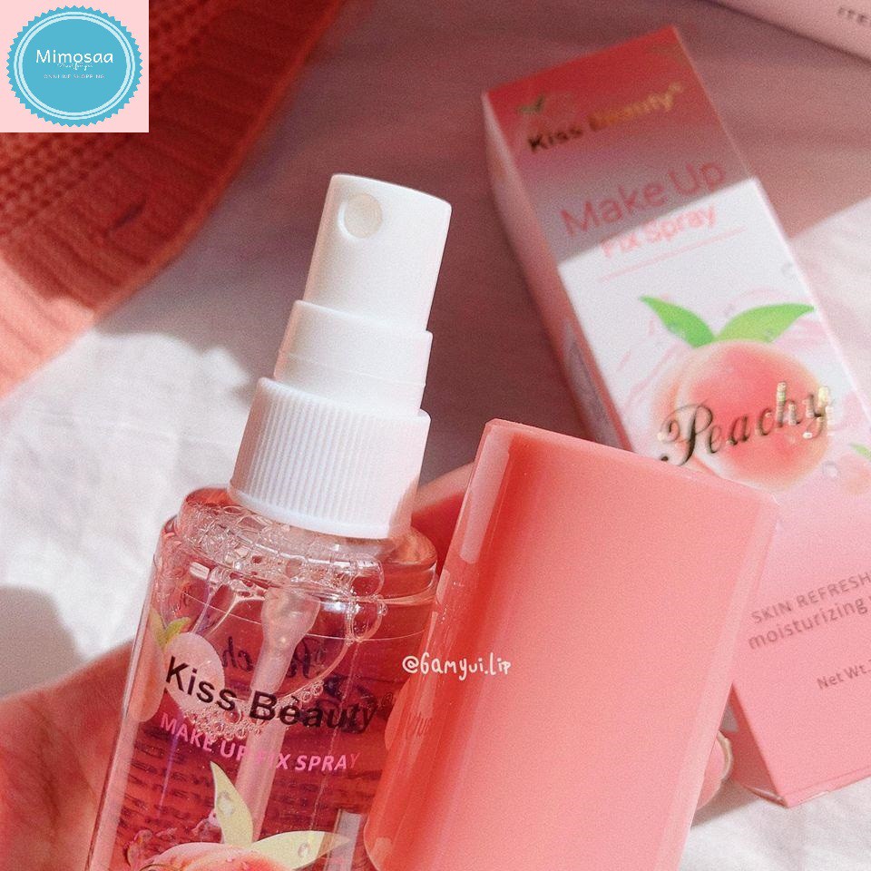 Xịt Khóa Nền Trang Điểm - Xịt Khóa Makeup Kiss Beauty Trái Đào | BigBuy360 - bigbuy360.vn