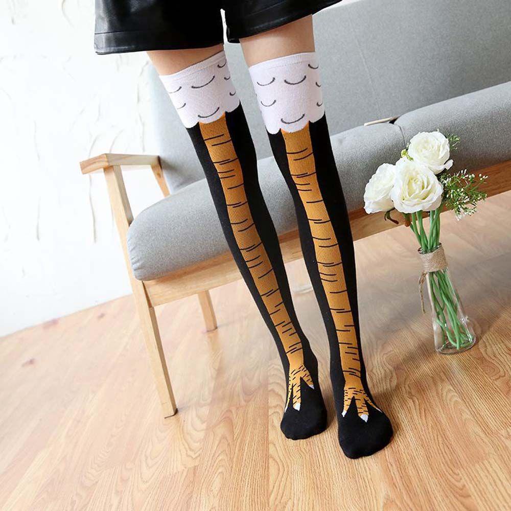 Vớ Dài In Hình Bàn Chân Gà Hoạt Hình 3D Dùng Hóa Trang Tiệc Tùng Cho Nam Và Nữ
