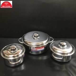 Bộ 3 nồi inox Queen Cook