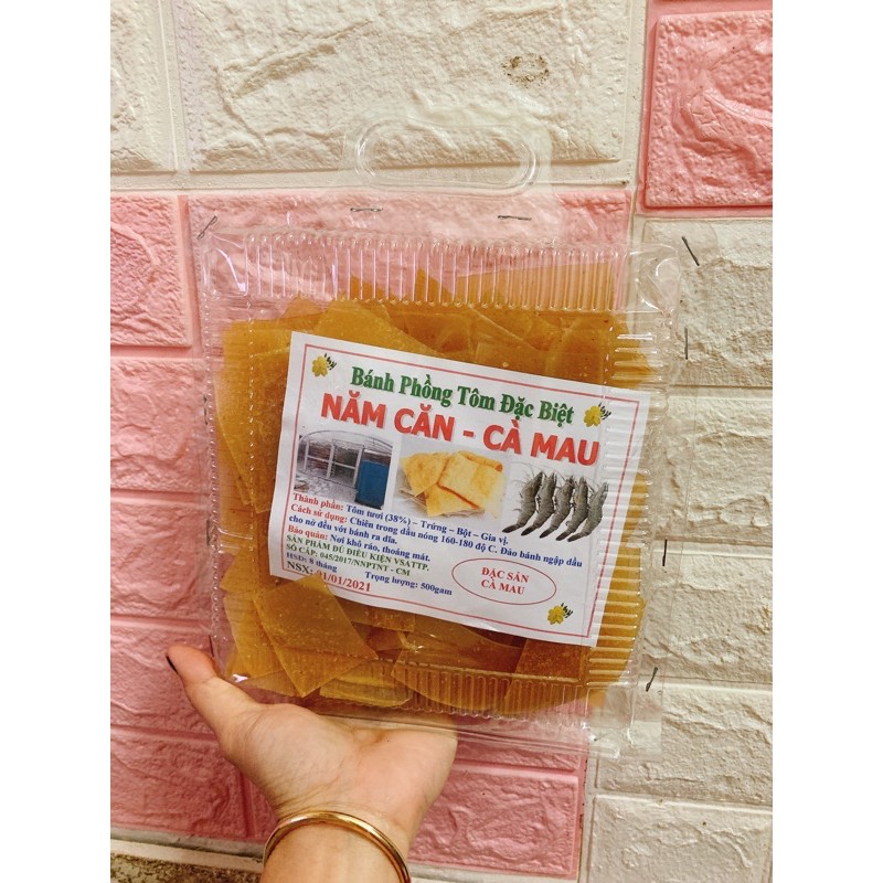 Bịch 500g bánh phồng tôm Năm Căn - Cà Mau