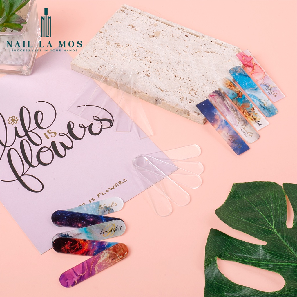 Set 10 thanh trưng bày mẫu nail Hàn Quốc đẹp - 1 thanh dán được 5 móng