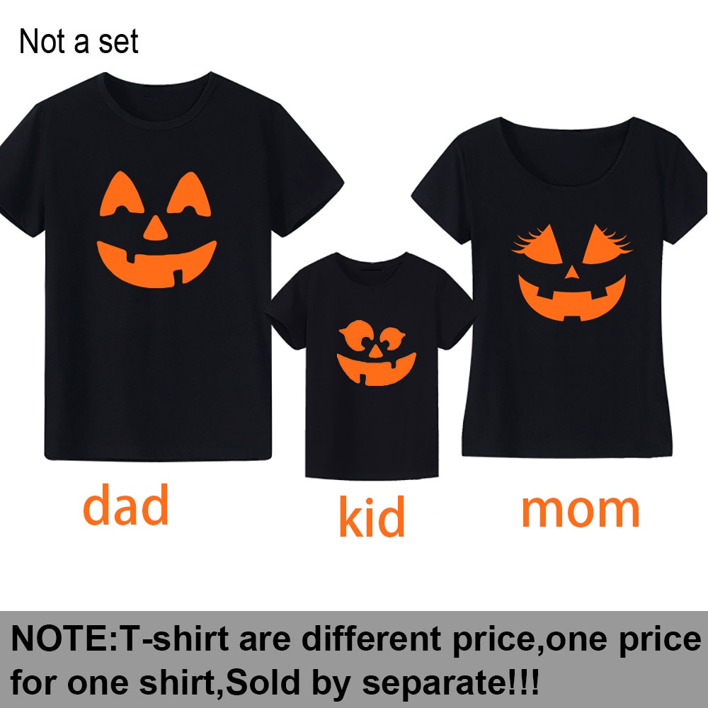Áo Thun Gia Đình In Chữ mommy and me Màu Đen Thời Trang halloween