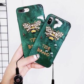Ốp loang xanh đính đá ong - iphone6 - sale sốc