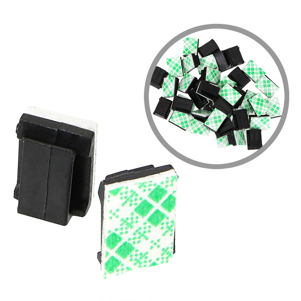 Set 100 Kẹp Cố Định Dây Cáp Xe Hơi Tự Dính Sắp Xếp Gọn Gàng Cho Xe Hơi Bezza Waja Saga Blx GEN2 MYVI WIRA