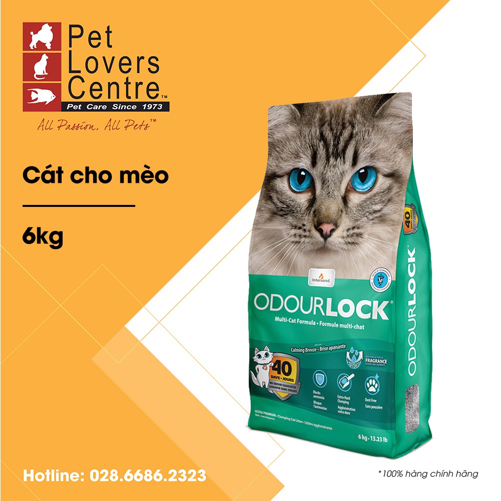 [6kg] Cát vệ sinh cho mèo ODOURLOCK ULTRA - PREMIUM CLUMPING CAT SAND (CALMING BREEZE) 6kg