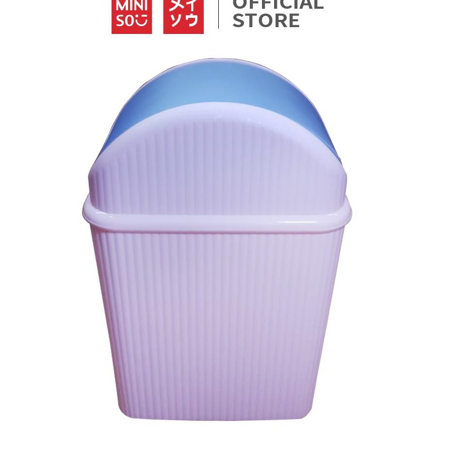 Thùng Rác Miniso Để Bàn Có Nắp Lắc Tiện Dụng