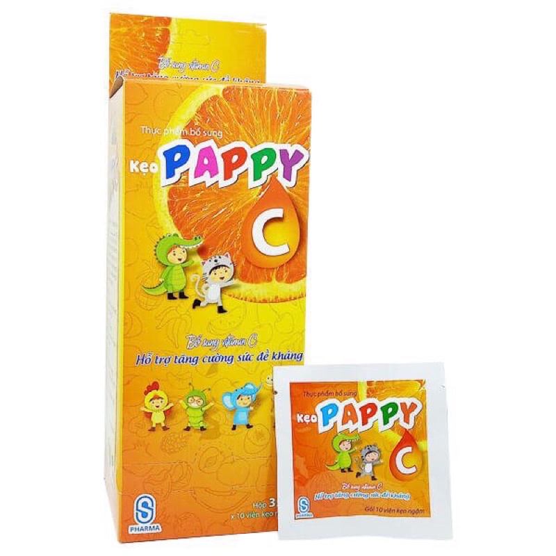 Viên ngậm Vitamin C Pappy - Bổ sung vitamin C, bồi bổ sức khoẻ, tăng cường đề kháng cho trẻ em và người lớn