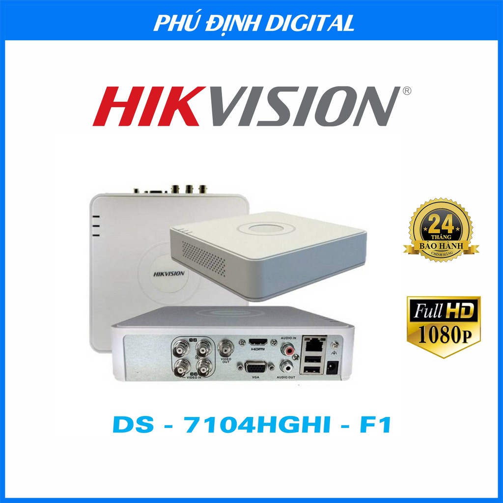 Đầu Ghi Camera Hikvision Cổng xuất hình ảnh HDMI & VGA 1080P chính hãng bảo hành 24 tháng