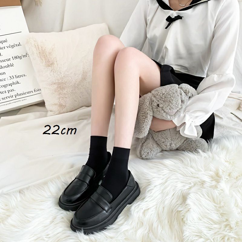 Tất/Vớ đen trắng trơn chất thun co dãn mỏng mịn Dory’s Closet