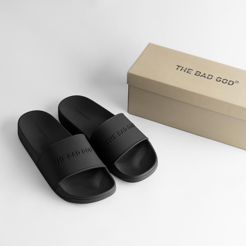 Dép quai ngang slipper The Bad God Basic X01 Black Fullbox