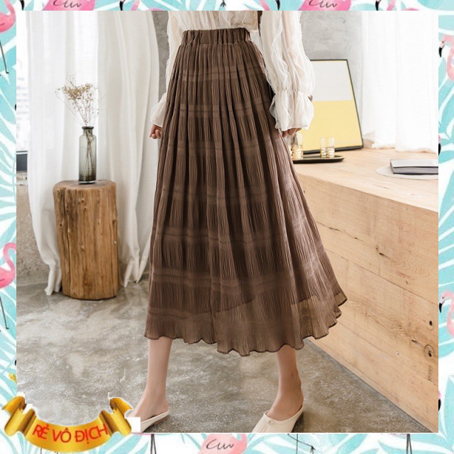 Chân váy voan nhăn Hàn quốc chất đẹp Quảng Châu - FREE SHIP | BigBuy360 - bigbuy360.vn