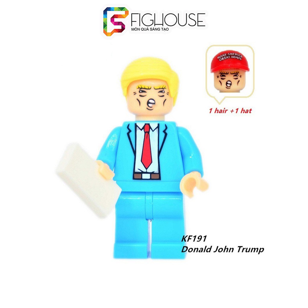 Xếp Hình Minifigures Tổng Thống Donald Trump - Đồ Chơi Lắp Ráp KF191 [A17]