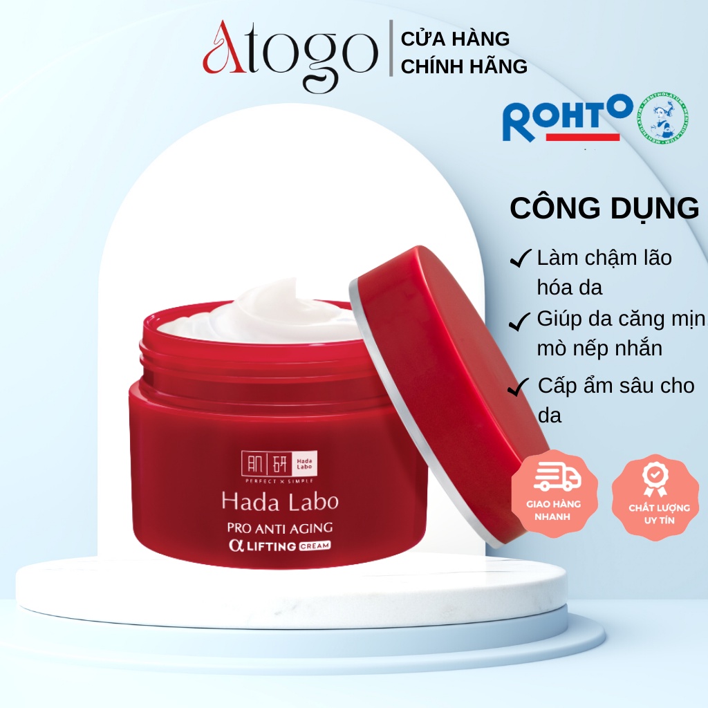 Kem Dưỡng Cải Thiện Lão Hóa Da Hada Labo Pro Anti Aging Cream 50g (đỏ)