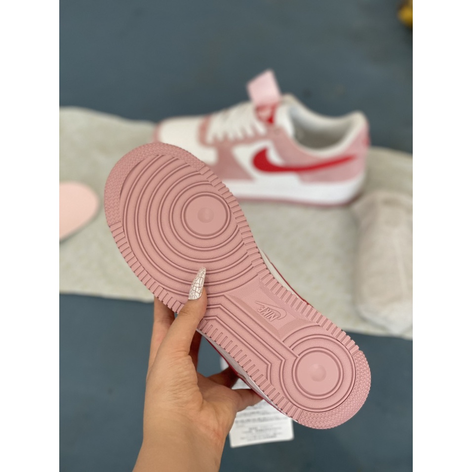 Giày_Nike AF1 Hồng Trắng, Giày_Nike Air Force 1 Nike Af1 hồng trắng love letter Cao Cấp Da Xịn Full Size PK
