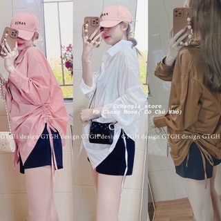 Áo sơ mi thụng rút dây eo siêu xinh