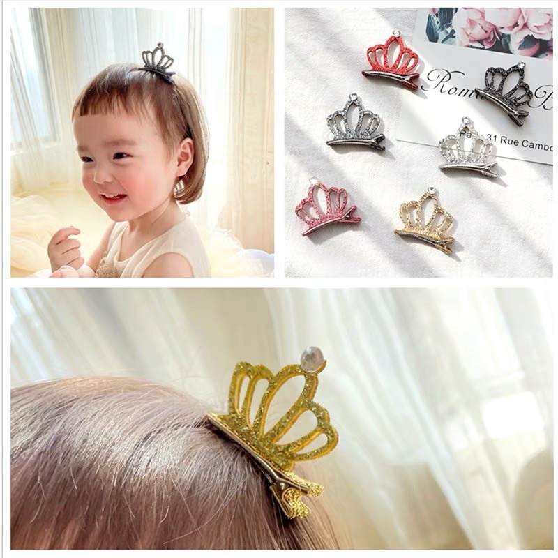 Kẹp vương miện nhũ siêu yêu cho bé - Tiệm phụ kiện nhà Nana