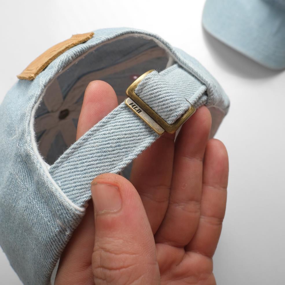 NÓN LƯỠI  TRAI  HIỆU MLB CHẤT LIỆU JEAN THỜI TRANG MÀU XANH MINT