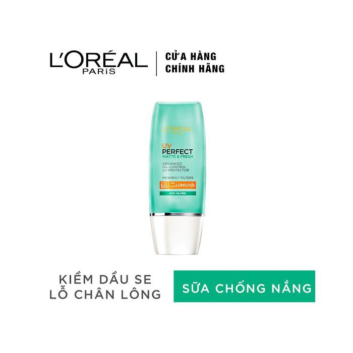 Kem Chống Nắng Kiềm Dầu Loreal UV Perfect Xanh Lá