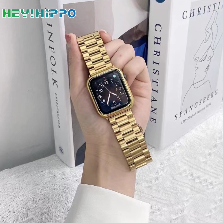 Dành cho Apple Watch Series 7 / 6 / 5 / 4 / SE Dây đeo bằng thép không gỉ + Vỏ iwatch 45 / 44 / 42 /