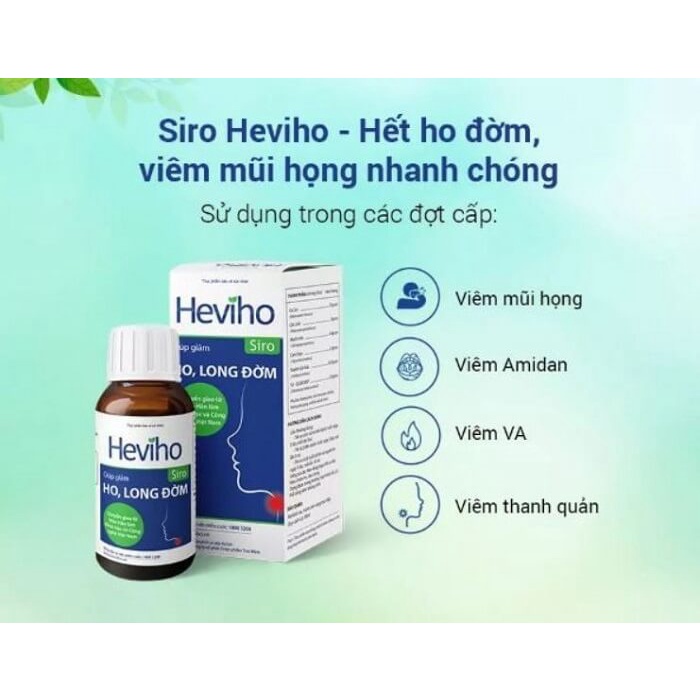 Heviho - Hỗ trợ giảm ho từ thảo dược - Có tem tích điểm chính hãng