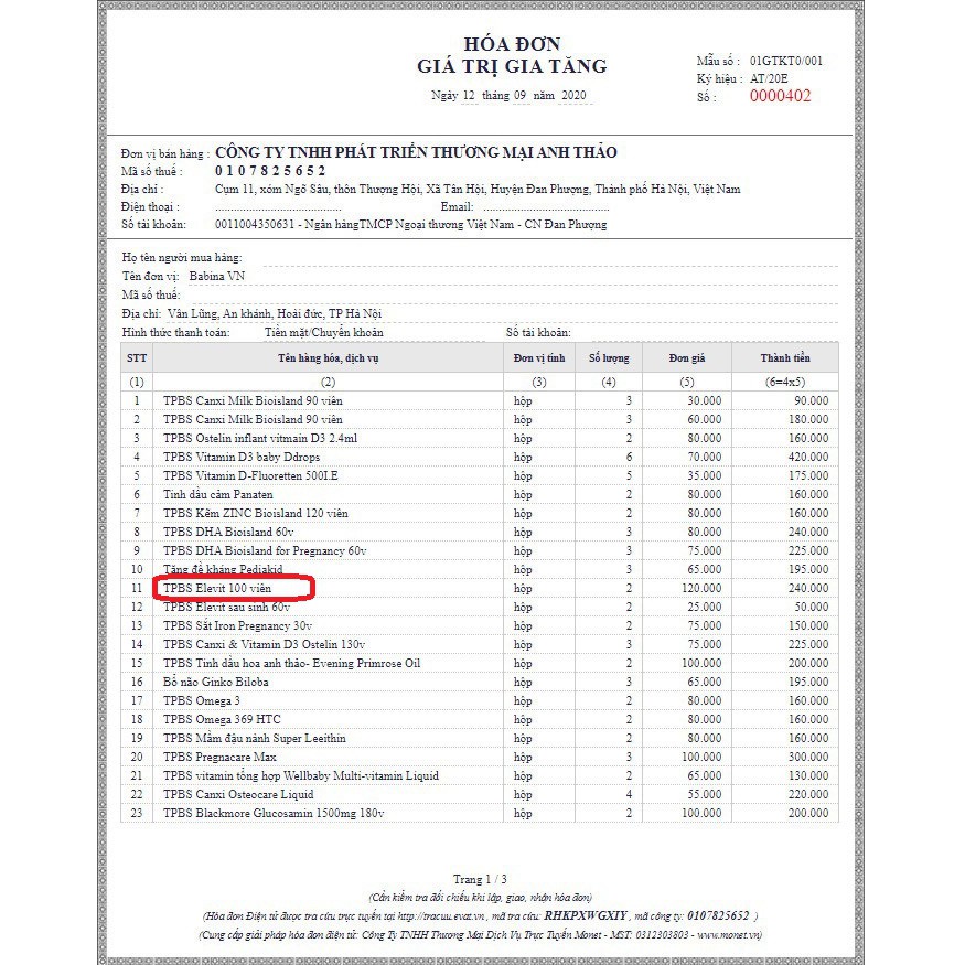 Elevit Úc - Vitamin Tổng Hợp cho bà Bầu 100 viên - Date 2023 [mẫu mới Có Tem Chemist]