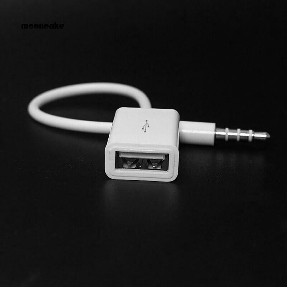 Cáp sạc 3.5mm USB MP3 chuyển đổi đầu cắm âm thanh 3.5mm sang lỗ cắm USB 2.0 Female