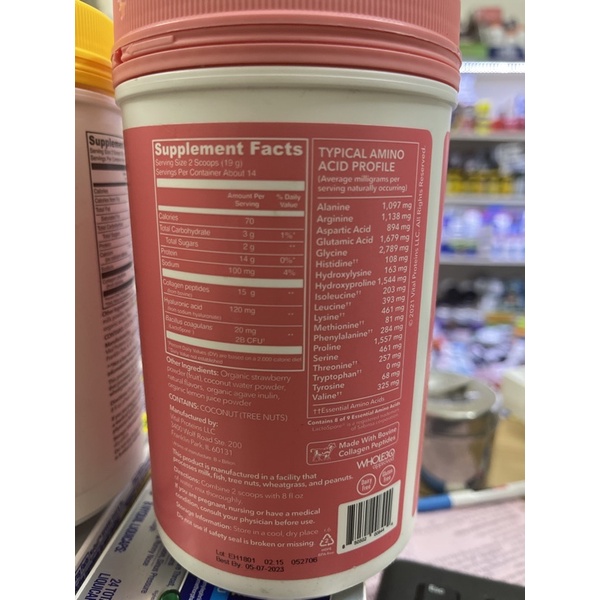 Collagen đẹp da, móng, tóc Vital Proteins Collagen Beauty 15g collagen thuỷ phân
