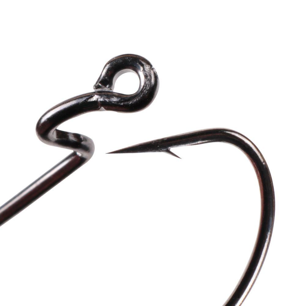 LANFY Hộp 10 Lưỡi Câu Cá Bằng Thép Carbon Mềm