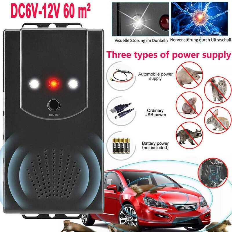 [Hàng mới về] Thiết bị đuổi chuột bằng sóng siêu âm 6V-12V