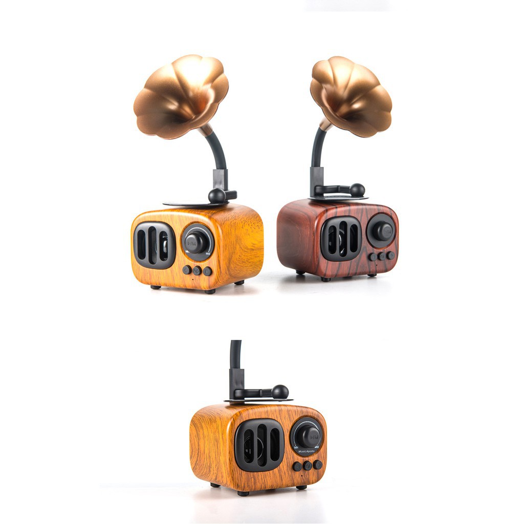 Loa nghe nhạc bluetooth kiểu loa kèn cổ điển, kiểu dáng phong cách châu Âu, loa nghe cực hay 5221