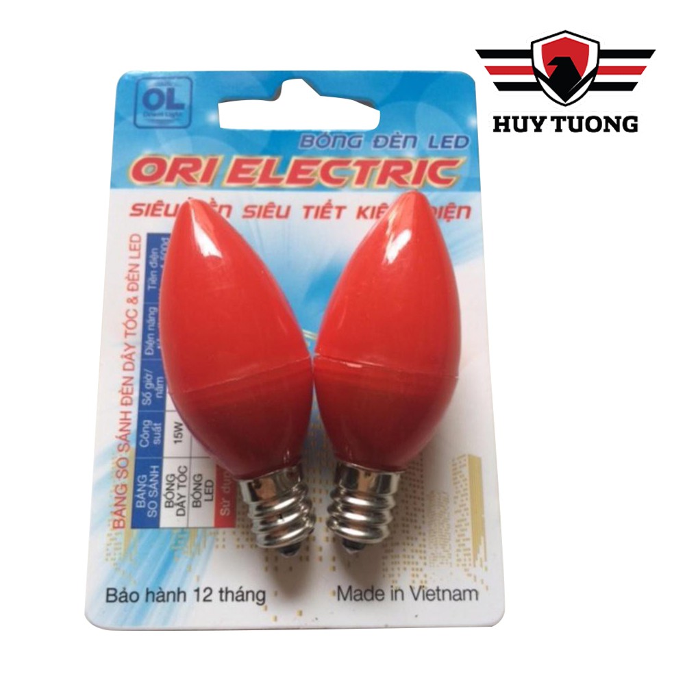 Bóng led ớt màu đỏ, đèn trái ớt trang trí bàn thờ, led ớt tiết kiệm điện màu đỏ cao cấp - Huy Tưởng