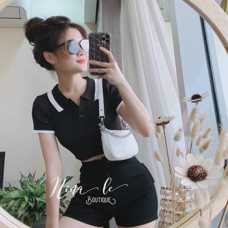 Áo Croptop Body 2 Màu Đen Trắng Fshion  TTVV0125