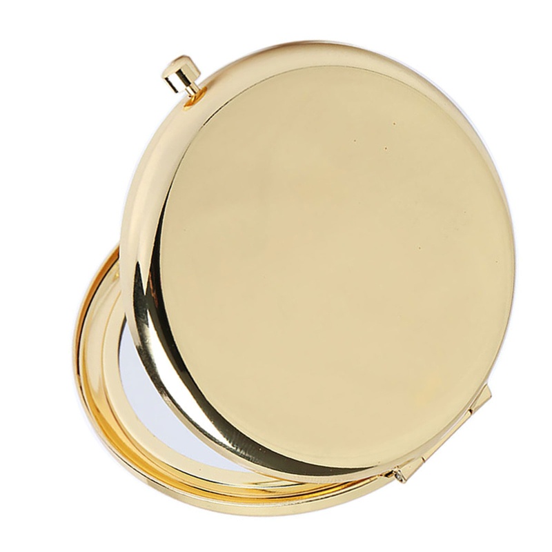 Gương Trang Điểm Hình Tròn Bỏ Túi 2.5 Inch Màu Vàng Kim
