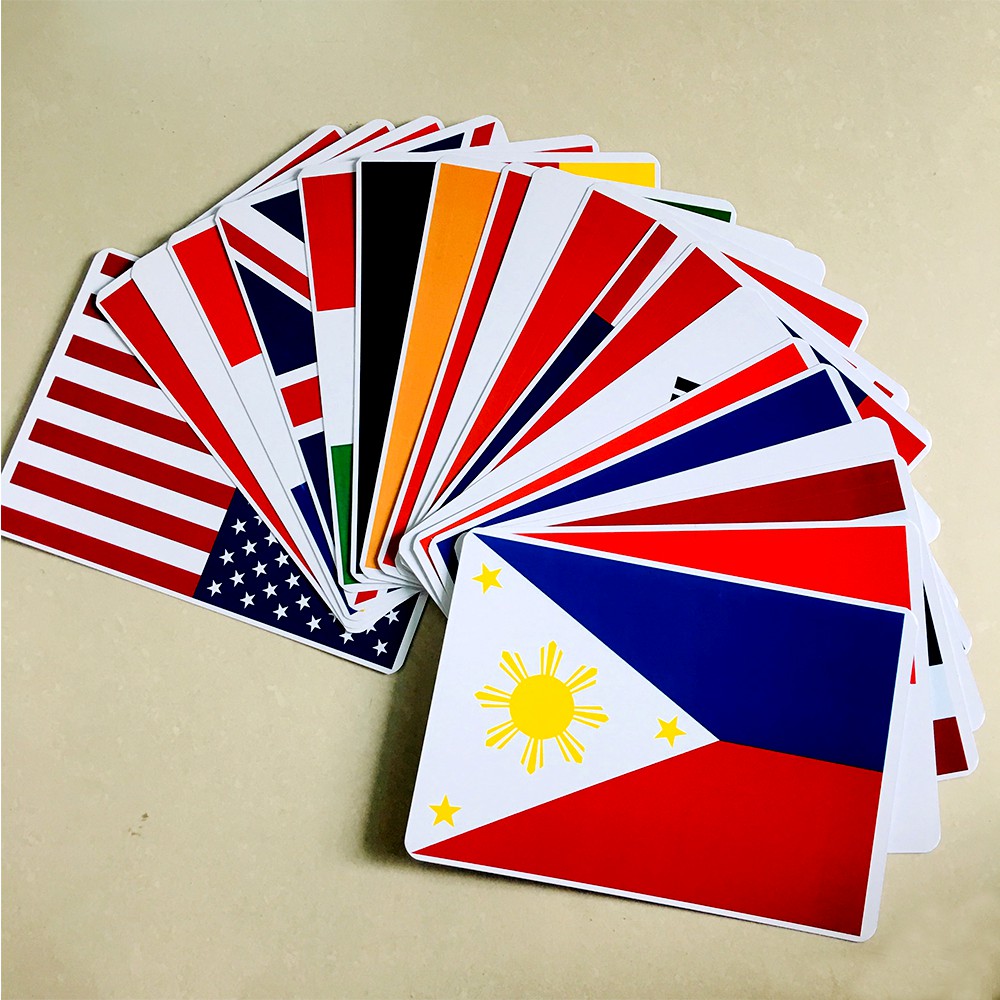 Thẻ học thông minh 20 cờ các nước nổi tiêng trên thế giới flashcard kiêm sách bìa cứng