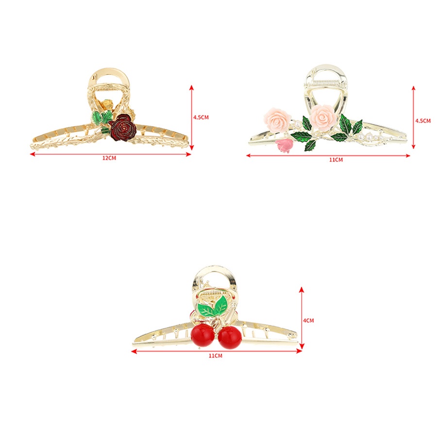 Kẹp Tóc Móng Vuốt Lớn Bằng Hợp Kim Hình Hoa Màu Vàng Thời Trang Hàn Quốc Cho Nữ