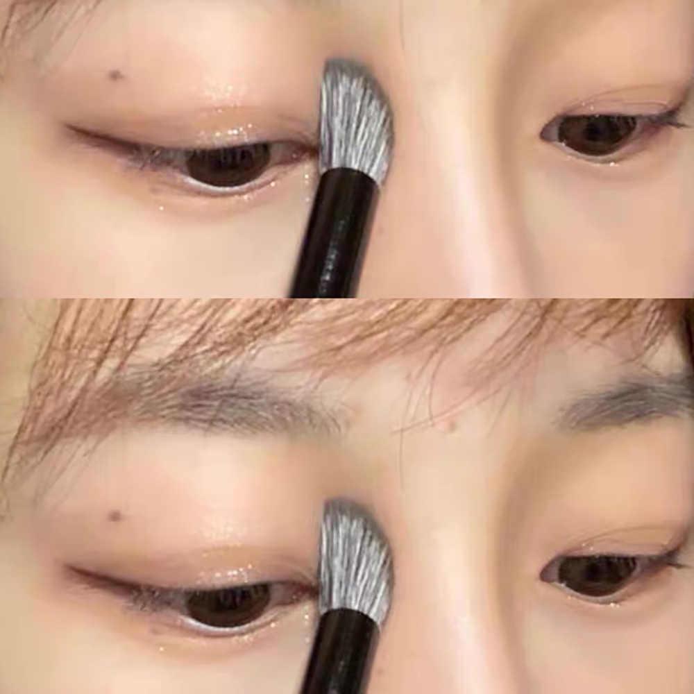 (Hàng Mới Về) Cọ Trang Điểm Cán Gỗ Thiết Kế Nhỏ Gọn Tiện Dụng Cho Nữ