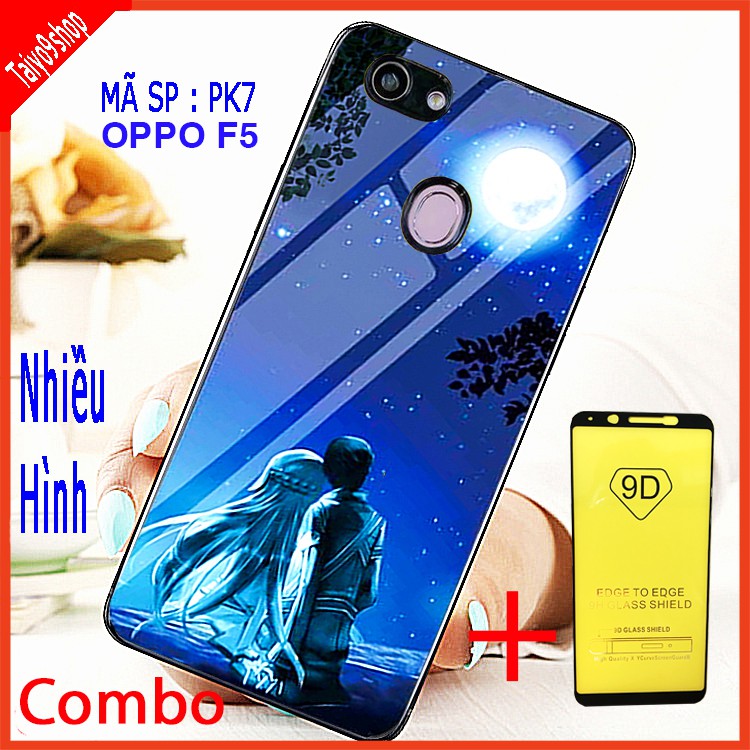 [Mã ELORDER5 giảm 10k đơn 20k] COMBO ỐP LƯNG OPPO F5 (ốp lưng kính 3D sang trọng + tặng kèm 1 kính cường lực 9D)