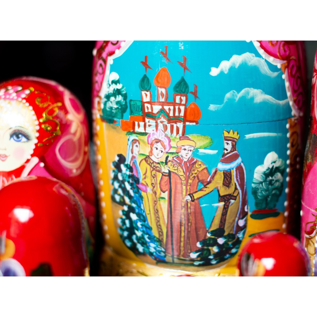 (CÓ SẴN) BỘ BÚP BÊ NGA MATRYOSHKA CAO CẤP 7 LỚP CỔ TÍCH