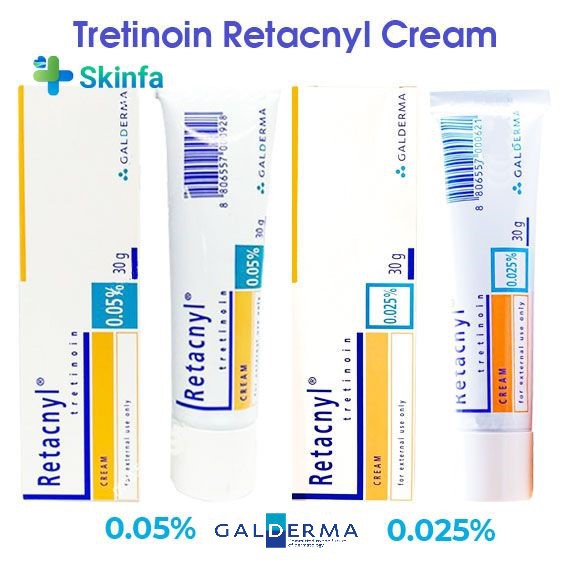 Kem Tretinoin Retacnyl Cream 0.025%-0.05% Hỗ Trợ Giảm Mụn Trẻ Hóa Da 30g